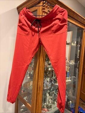 Kids Bright Red Active Joggers with Drawstring Waist